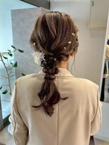 ムーン バイ ケンジ(moon by KENJE)&nbsp;【hinari】編みおろし/金箔ヘア/ニュアンス/ヘアセット