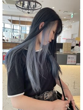 ソワンドゥブレスシエン 堀江店(soin de brace CIEN) ブルーブラック × ペールブルー[堀江/髪質改善]