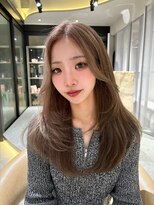 アスター 天神大名店(Aster) 小顔に見えるトレンドヘア/黒髪/オリーブグレー/ココアベージュ