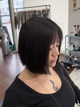 アロハナ 津店(ALOHANA) 20代・30代!黒髪シャギーボブカット/ハッシュカット/髪質改善