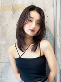 暗めカラー/韓国風巻き/レイヤーカット/髪質改善/縮毛矯正/銀座
