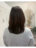 ロッカヘアエジェ(ROCCA hair eje.) アンブレラカラー地毛風ブラウン×ミディ