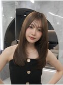 卵型似合わせレイヤーカット ミルクブラウン 【銀座】