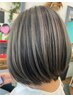 【お洒落筋感】コントラスト白髪ぼかしデザイン