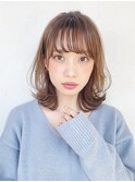ミディアムレイヤー_ローライトスリークボブ厚めバング_27545