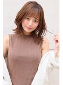 2030代40代50代ウエーブミディアム似合わせカットメルティカラー