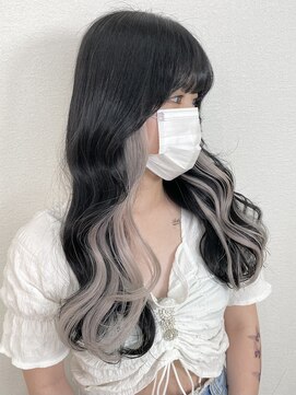 アンククロス 青山店(ANKH CROSS) 《アンククロス青山》エクステでシルバーブロンドインナーカラー