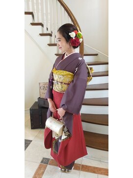 ランコントレ 千代 成人式前撮りのお着付けとヘアセット