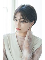 ガーデン タチカワ(garden tachikawa)&nbsp;暗髪×束感ショート×シースルーバング×フレンチガーリー