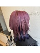 アヴァンティ ヘアーアンドスパ(avanti hair&spa) ウルフボブピンクパープル