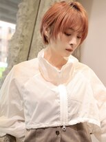 エムスラッシュ 横浜元町店(M.SLASH)&nbsp;オレンジブラウン/斜めバング/前下がり/レイヤーボブ/元町
