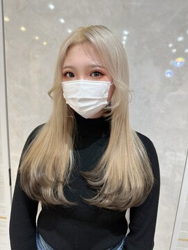 エルバイラビス 大宮(elu by lovis) 《Kanna》ミルクティーベージュ/裾カラー/テールカラー/韓国