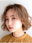波巻きパーマでふんわりボブ☆表参道
