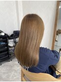 ブリーチなし！オリーブベージュ