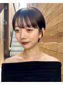 ハンサムショートショートヘアマッシュショート黒髪ショート
