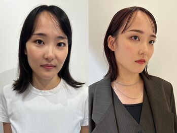 バズ(BUZZ)の写真/【顔タイプ&カラーのW診断】顔まわりカット×カラー×超音波TRが12100円！丁寧なメイクレッスンも人気♪