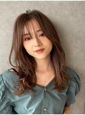 透け感バング◆韓国レイヤーカット/ナチュラルくびれヘア[船橋]