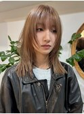 ハイトーンレイヤーボブミディアムレイヤーショートウルフボブ