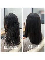 ヘアーアートシフォン 池袋西口店(Hair art chiffon)&nbsp;オリーブグレー/クラゲヘアー/黒髪/小顔/白髪ぼかし/髪質改善