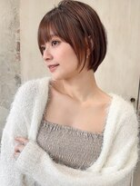 アフロート ルヴア(AFLOAT RUVUA) みね.ピンクカラーで可愛いショートボブ♪30代40代50代丸顔面長