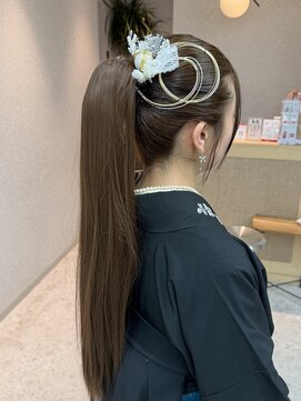 天神美容室 卒業式ヘアセット【ココアブラウン】