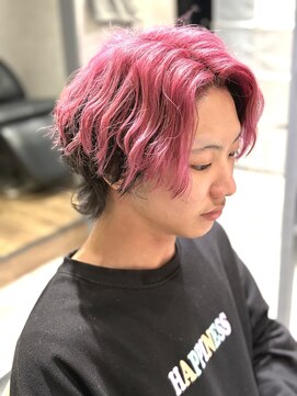 エクシア(EXCIA) メンズ/センターパート/ピンク