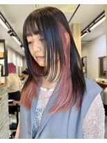サンドレオ 新宿店(sand Leo)&nbsp;ミディアムレイヤーカット/髪質改善/韓国/前髪/新宿/ブリーチ