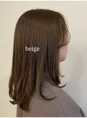 layer cut & beige color