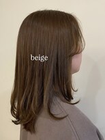 シーループユナイテッドアトリエ(C-LOOP UNITED ATELIER) layer cut & beige color