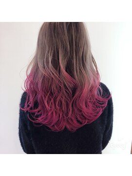 シャンプー ひろせ店(SHAMPOO) ピンクベージュ カラーバター グラデーション