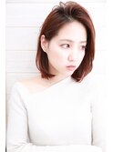 [OCEAN Hair&Life］かき上げ前髪☆毛先パーマ☆大人ボブ☆