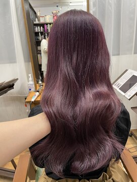 アンダーバーホワイトモデ 河内長野(_WHITE mode) ◎20代30代カピンクバイオレット髪質改善カラー韓国ヘア透明感