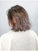 グレージュボブ_外ハネボブアッシュブラウンネオウルフ_ba280613