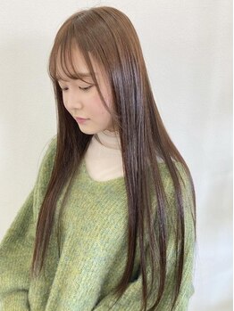 髪に優しい商材を使用◎柔らかく手触りの良いナチュラルなストレートに＊hair recoaで理想のストレートに♪