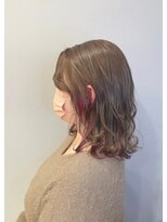 オナー(honor)&nbsp;大人かわいい小顔ボブパーマ抜け感ラベンダーグレージュ