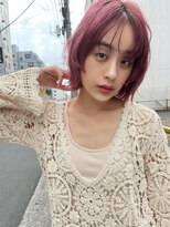ヘアメイク アース 西船橋店(HAIR & MAKE EARTH) 【MISA】ベリーピンクカラーのレイヤーボブ