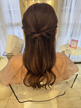 ヘアメイクアンドセットサロン リッコ(Hair make&set salon Ricco) 清楚系ハーフアップ/梅田ヘアセット