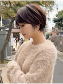 小顔ふんわりショート簡単スタイリングブリーチなしカラーS67