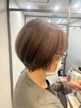 フェイス 札幌麻生店(face) 【白髪ぼかし】大人ショート×白髪ぼかしベージュ