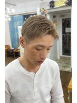 ユイマァルスロウ(YUIMARL SLOW)&nbsp;ハイトーン×短髪×ベージュカラー