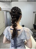 編み下ろしアレンジ/結婚式アレンジ/ヘアセット