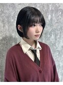 ボブ/切りっぱなしボブ/黒髪ボブ/ショート