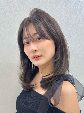 ディフィーノ 赤坂(DIFINO) ミディアムレイヤー/顔まわりカット/グレージュ