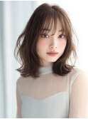 ハッシュカットミディアムレイヤーシャギー韓国ヘア