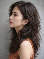 シオン(shion) 顔周りレイヤーロング韓国ヘアイメチェン_F21505