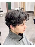 【簡単セット☆ニュアンスパーマ】韓国束間毛流れパーマ★