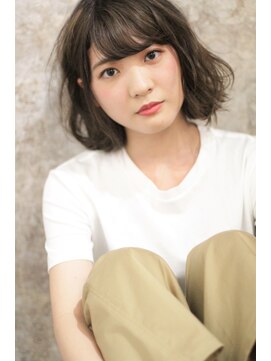 ティエラ 西新店(TIERRA) フラッフィーボブ×透明感グレージュ×ハイライト 20代30代♪