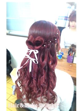 ヘアーアンドメイク ディライト(Hair&Make Delight) ハートのハーフアップ♪