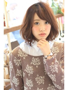 美容室 ベンティ(venti) 20代、30代ボブ内巻きパーマアッシュブラウン