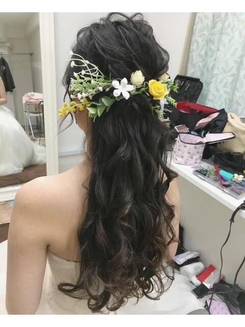 大人気アレンジゆるふわハーフアップ【ヘアセット　高崎】